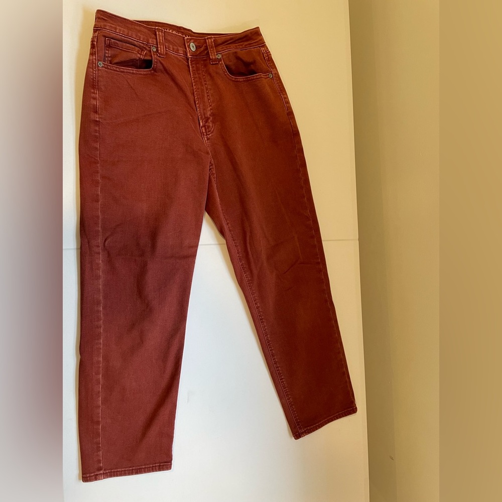 American Eagle Short Mom Jean Stretch Fit Woman XS Red